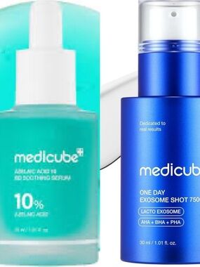 Medicube Bundle One Day Exosome Shot & Azelaic Acid 16 Calming Serum NWT